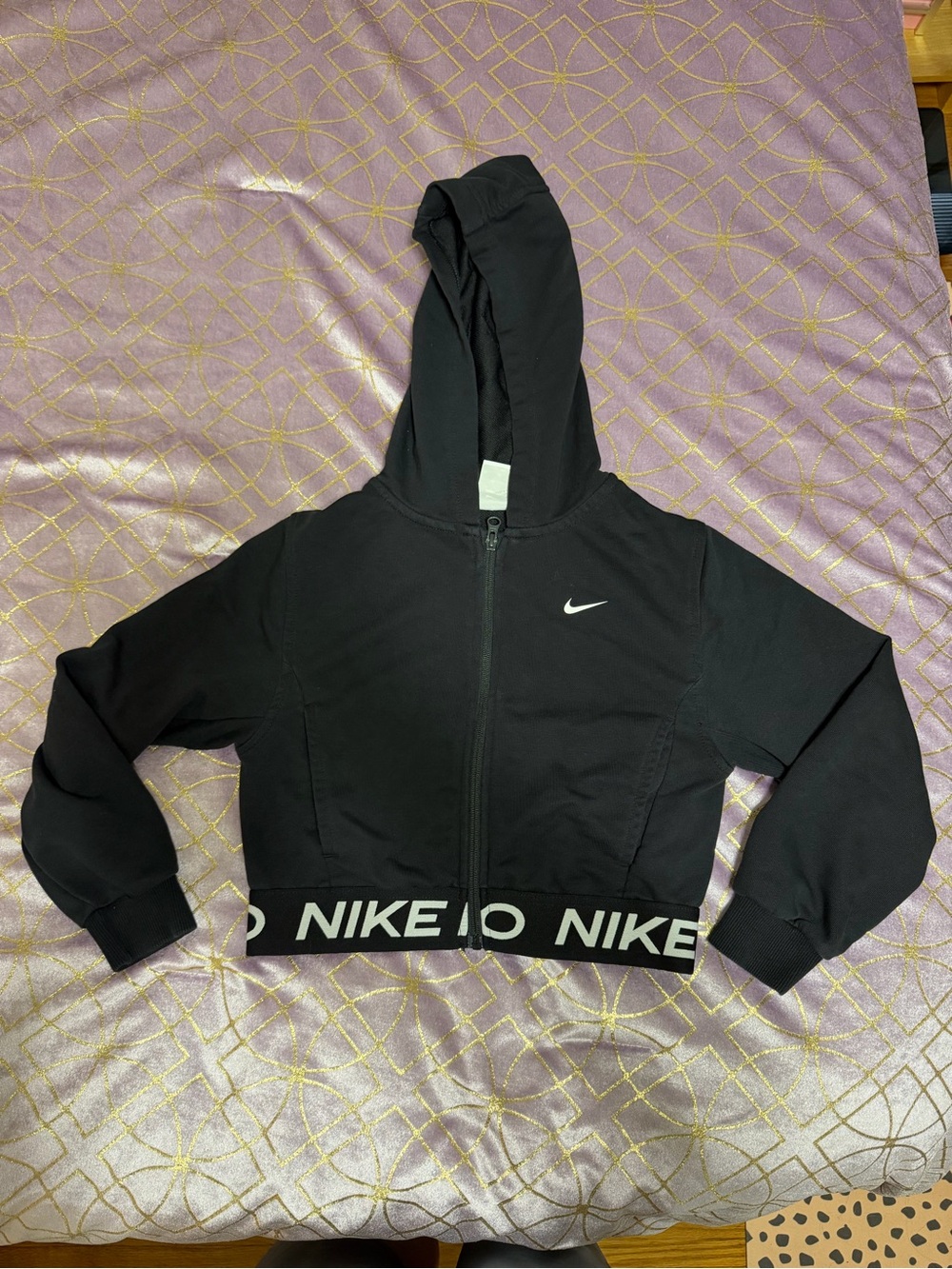 💥 KIDS Nike Pro Girls Crop Zip-Up Hooded Jacket